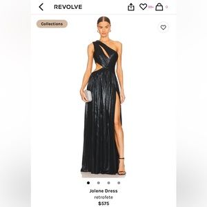 Retrofete black metallic dress